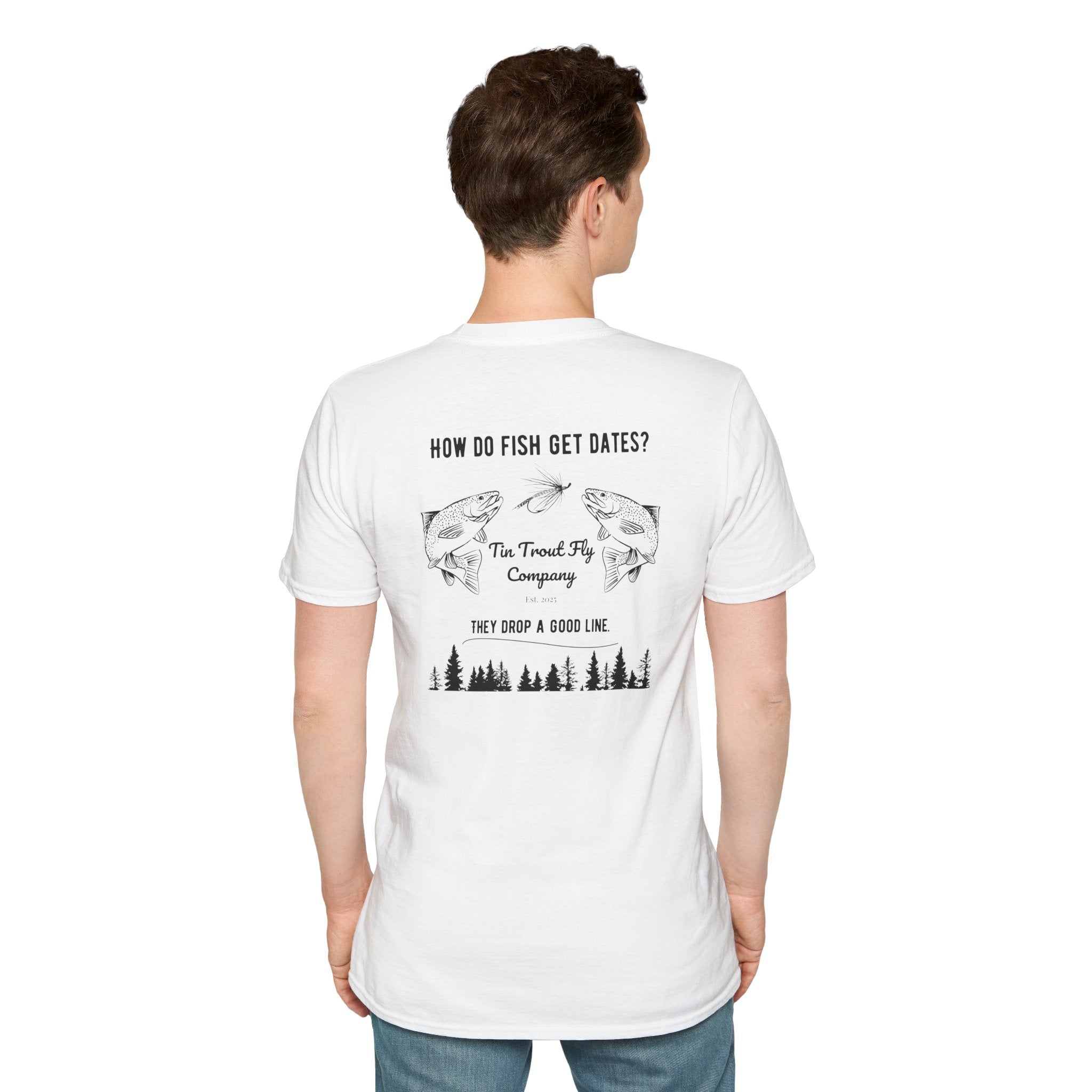 Drop A Good Line — Fly Fishing Dad Joke Tee