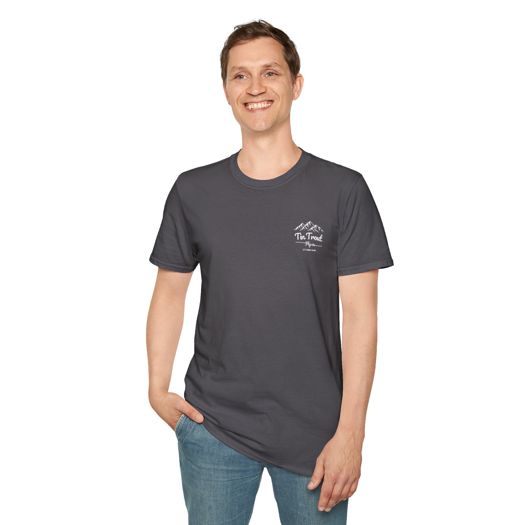 They Stream It — Trout Fishing Dad Joke Tee