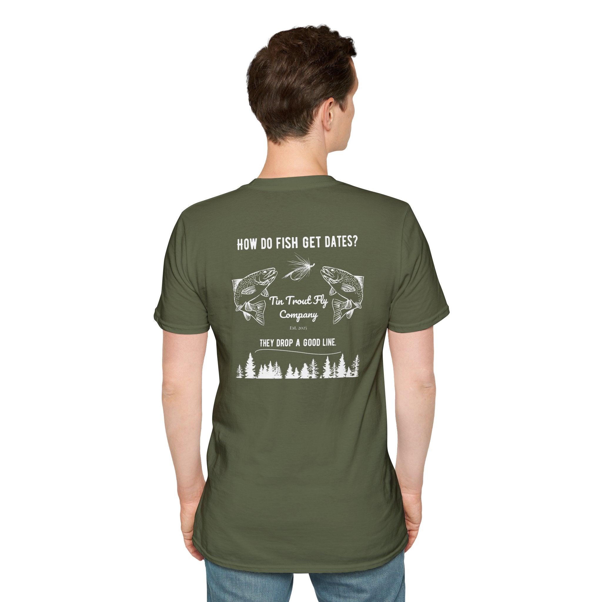 Drop A Good Line — Fly Fishing Dad Joke Tee